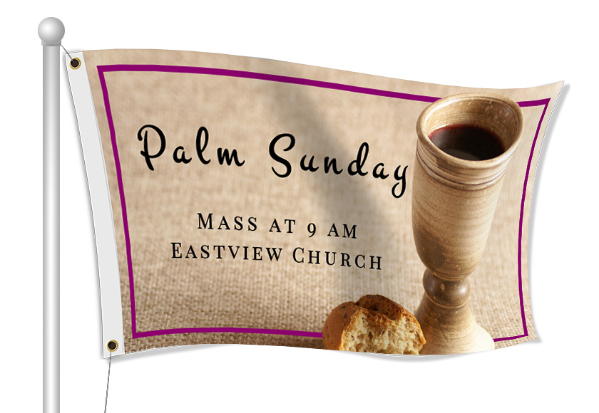 Custom Printed Palm SundayFabric Flag | Banners.com